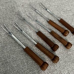 $10 When Bundled - Midcentury Small Fork Set 6pc